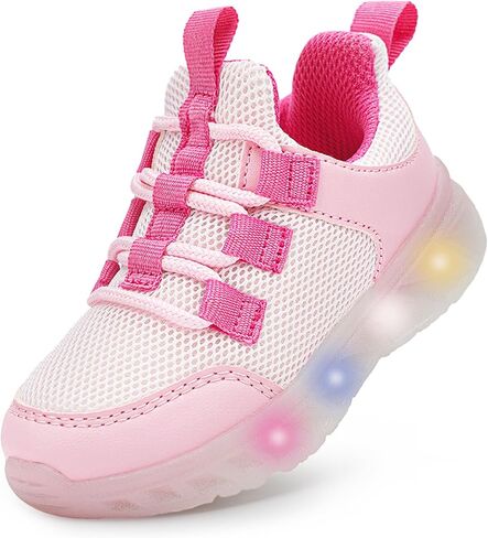 YESKIS Toddler Light Up Shoes Boys Girls Led Flashing Breathable Mesh Lightweight Casual Running Sneakers for Toddler and Little Kid in Kuwait