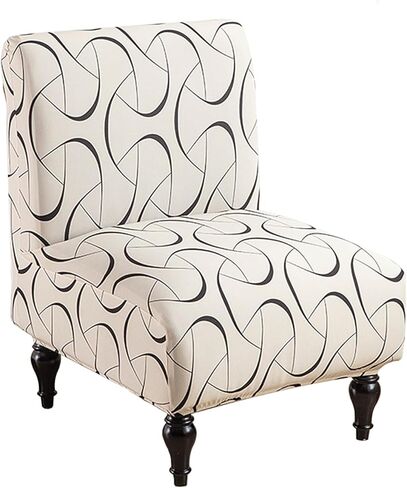 HZDHCLH Armless Accent Slipper Chair Cover Stretch Spandex Slipcover Removable Furniture Protector with Elastic Bottom Machine Washable for Living Dining Room Hotel in Saudi Arabia