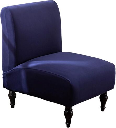 HZDHCLH Armless Accent Slipper Chair Cover Stretch Spandex Slipcover Removable Furniture Protector with Elastic Bottom Machine Washable for Living Dining Room Hotel in Saudi Arabia