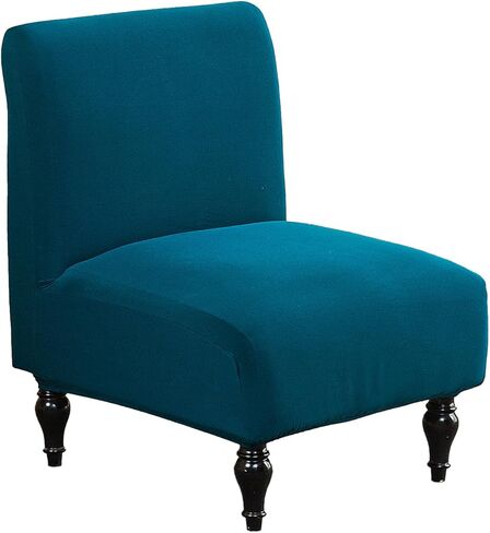 غطاء كرسي شبشب بدون ذراع من HZDHCLH، غطاء من الألياف اللدنة المطاطية، واقي أثاث قابل للإزالة مع قاعدة مرنة يمكن غسلها في الغسالة لغرفة المعيشة وغرفة الطعام والفندق in Kuwait