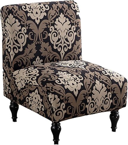 HZDHCLH Armless Accent Slipper Chair Cover Stretch Spandex Slipcover Removable Furniture Protector with Elastic Bottom Machine Washable for Living Dining Room Hotel in Saudi Arabia