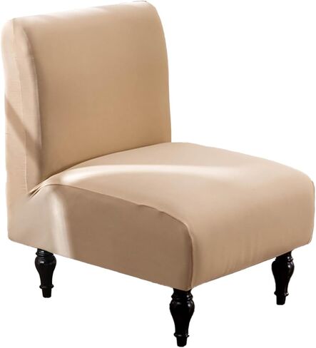 HZDHCLH Armless Accent Slipper Chair Cover Stretch Spandex Slipcover Removable Furniture Protector with Elastic Bottom Machine Washable for Living Dining Room Hotel in Saudi Arabia