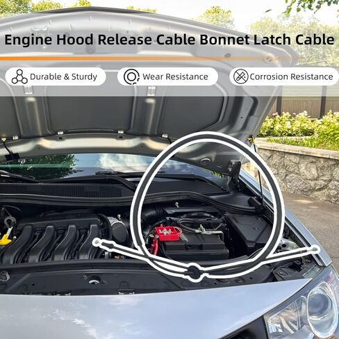 Engine Hood Release Cable Bonnet Latch Cable Compatible with Audi Q5 8R1823535 in Kuwait