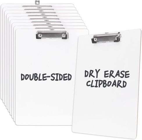 Dry Erase Clipboard 10 Pack, Clip Boards 9"x12" Whiteboard Clipboards Bulk Double Sided White Board for Classroom, Students, Office & School Supply in Saudi Arabia