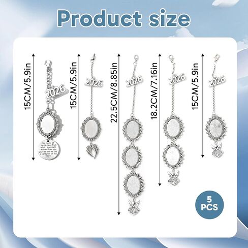 5 Pcs Graduation Tassel Photo Charm Set, Memorial Tassel Charm for Cap Decoration, Personalized Photo Charms for Graduation Ceremony Gifts, Keepsake for Him and Her in Kuwait