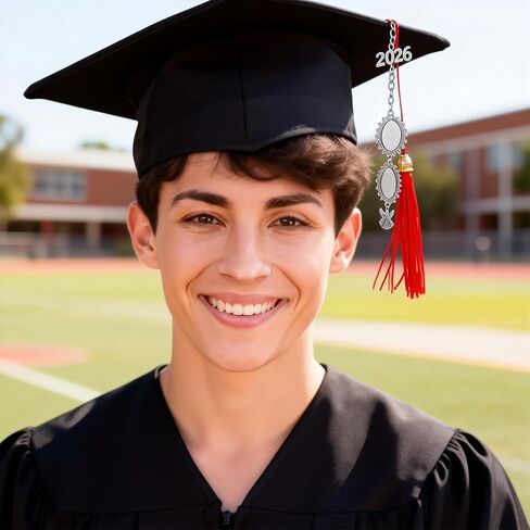 5 Pcs Graduation Tassel Photo Charm Set, Memorial Tassel Charm for Cap Decoration, Personalized Photo Charms for Graduation Ceremony Gifts, Keepsake for Him and Her in Kuwait