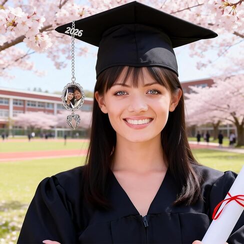 5 Pcs Graduation Tassel Photo Charm Set, Memorial Tassel Charm for Cap Decoration, Personalized Photo Charms for Graduation Ceremony Gifts, Keepsake for Him and Her in Kuwait