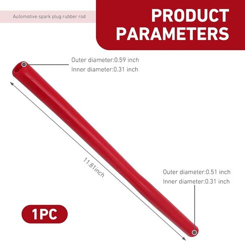 Car Spark Plug Socket, Heat-resistant Flexible Rubber Insulated Sleeve Wrench, Dual-hole Portable Spark Plug Installation Removal Tool, Universal for Most Cars, Motorcycles (Red) in Saudi Arabia