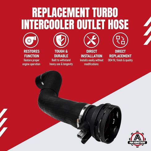 استبدال أنبوب منفذ المبرد الداخلي من AA Ignition - متوافق مع Ford 6.7L Powerstroke - 2017، 2018، 2019 F-250، F-350، F-440، F-550 Super Duty - يستبدل HC3Z-6F073-B، HC3Z6F073A، 667-350 in Saudi Arabia
