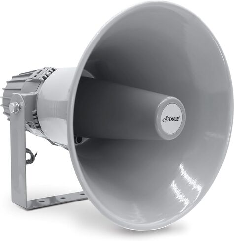 Pyle Indoor Outdoor PA Horn Speaker-12.7 Inch 60 W Compact Loud Sound Megaphone w/400Hz-5KHzz Frequency,16 Ohm,70V/100V Transformer,Mounting Bracket Hardware,For 70V/100V Audio System-Pyle PHSP12 in Kuwait