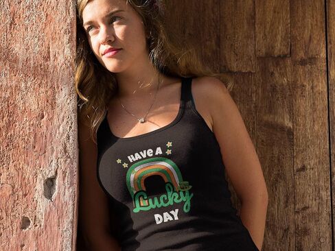 قميص بدون أكمام ناعم من St Patricks Day Have A Lucky Day Irish Rainbow Juniors in Kuwait