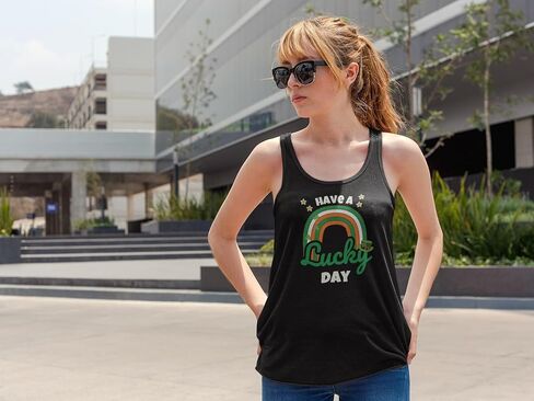 قميص بدون أكمام ناعم من St Patricks Day Have A Lucky Day Irish Rainbow Juniors in Kuwait