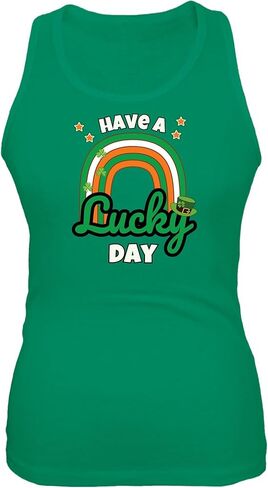 قميص بدون أكمام ناعم من St Patricks Day Have A Lucky Day Irish Rainbow Juniors in Kuwait