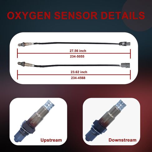 Oxygen O2 Sensor Upstream Downstream 234-5055 234-4568 for Hyundai Accent Veloster 2012 2013 2014 2015 2016 2017 1.6L L4,for Kia Rio Soul 2012-2018 1.6L L4 Replace 39210-2B210 39210-2B220 2PCS in Saudi Arabia