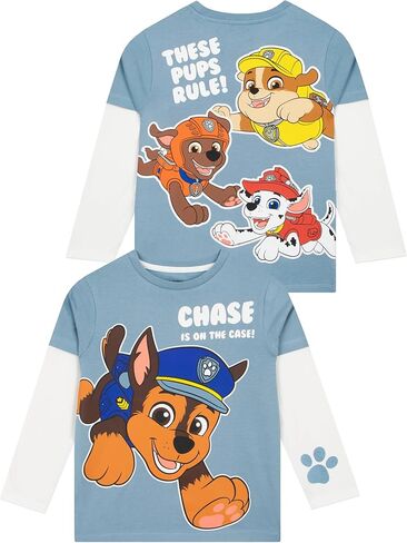 Paw Patrol Boys Tshirt, Chase Kids T Shirt, Cotton Kids Clothes, Long Sleeve Boys' T-Shirts in Saudi Arabia