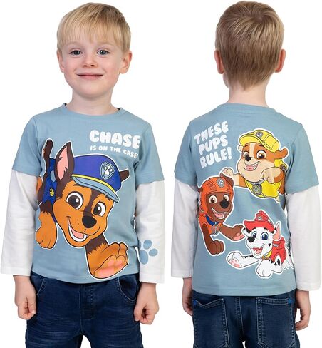 Paw Patrol Boys Tshirt, Chase Kids T Shirt, Cotton Kids Clothes, Long Sleeve Boys' T-Shirts in Saudi Arabia