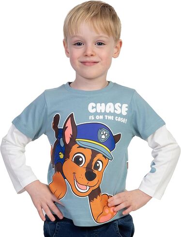 Paw Patrol Boys Tshirt, Chase Kids T Shirt, Cotton Kids Clothes, Long Sleeve Boys' T-Shirts in Saudi Arabia