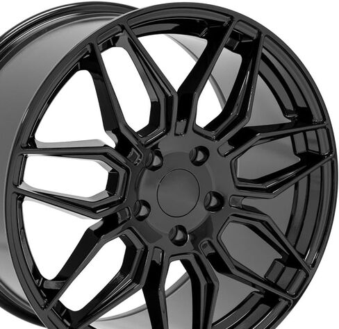 OE Wheels CV03C 19 Inch Rim Fits Corvette C8 Z06 Style 5x120.65 19x10 Gloss Black - Hollander 95580 (1) in Saudi Arabia