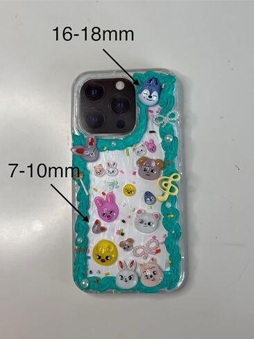 40 Pc Set 16–20mm Flat-Back Mini Animal Charms – Perfect for Phone Cases, Crafts, Freebies & Bracelets – Resin Dog, Rabbit, Bird, Bear & Wolf Character Heads for DIY, Slime, Hair Clips, Keychain in Saudi Arabia