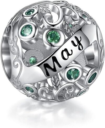 سحر جوهرة الميلاد من الفضة الإسترليني عيار 925 لأساور وقلائد باندورا، سحر الخرزة مع زركون مكعب هدايا عيد الحب للنساء للزوجة/الصديقة in Kuwait