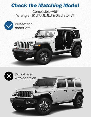 أبواب مرايا JOYTUTUS متوافقة مع 2007-2026 Wrangler JK JKU JL JLU Gladiator JT، مفصلة باب سهلة التركيب 6 بوصة، رؤية واسعة لا تهتز وتمايل in Saudi Arabia