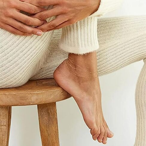 أساور خلخال مطلية بالذهب للنساء خلخال عصري متعدد الطبقات أنيق بوهو مقاوم للماء سلسلة رقيقة قابلة للتعديل غير مشوهة حجر الراين سحر الخلخال مجوهرات الشاطئ للعطلات الصيفية هدايا مجوهرات 8.5 + 2" in Saudi Arabia