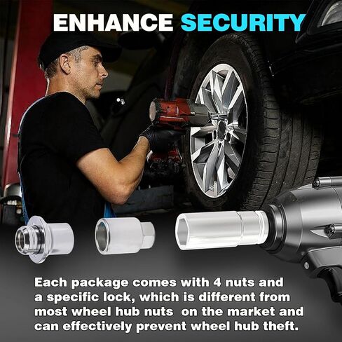 Wheel Locks for Cars, M12 x 1.5 Set Replacement for 00276-00900, Anti Theft Wheel Lock Lug Nut Compatible with Toyota 2001-2025 Camry Corolla RAV4 Highlander C-HR 4RUNNER & Lexus 2002-2025 ES GS LS RX in Saudi Arabia