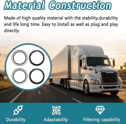 4 قطع سدادة العجلات الكلاسيكية متوافقة مع Freightliner Peterbilt Mack وSemi Trucks، استبدال عمود محرك ختم العجلة لـ SKF 46305 42626 46300، Stemco 373-0143، Timken K154146 in Kuwait