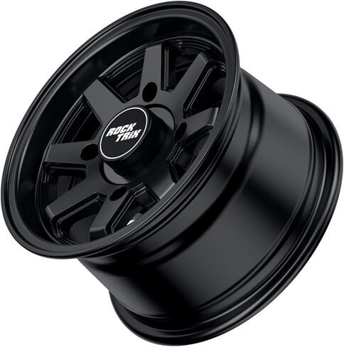 RockTrix RT116 12x7 ATV Wheels 4x110 Matte Black 5+2 Offset, Includes 10x1.25 Nuts, 12 Inch Rims for IRS Compatible with Honda Rancher Rincon, Fits Yamaha Grizzly Kodiak Rhino, Fits Suzuki King Quad in Saudi Arabia