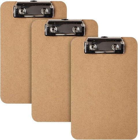 Mini Clipboard 3 Pack Small Clipboards 4.7x7.3 Inch Wooden Clipboard Memo Size Pocket Clip Boards Low Profile with Hang Tab Mini Clipboards for Tickets,Offices,Restaurants in Saudi Arabia