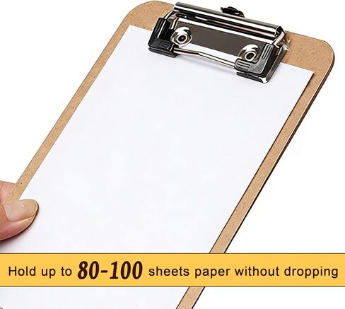 Mini Clipboard 3 Pack Small Clipboards 4.7x7.3 Inch Wooden Clipboard Memo Size Pocket Clip Boards Low Profile with Hang Tab Mini Clipboards for Tickets,Offices,Restaurants in Saudi Arabia