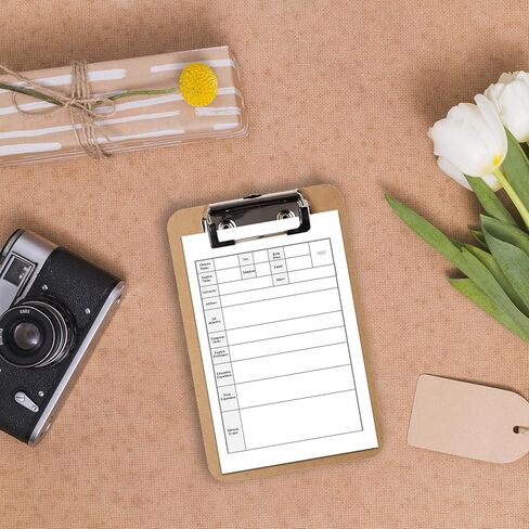 Mini Clipboard 3 Pack Small Clipboards 4.7x7.3 Inch Wooden Clipboard Memo Size Pocket Clip Boards Low Profile with Hang Tab Mini Clipboards for Tickets,Offices,Restaurants in Saudi Arabia