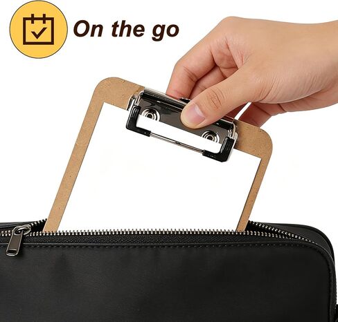 Mini Clipboard 3 Pack Small Clipboards 4.7x7.3 Inch Wooden Clipboard Memo Size Pocket Clip Boards Low Profile with Hang Tab Mini Clipboards for Tickets,Offices,Restaurants in Saudi Arabia