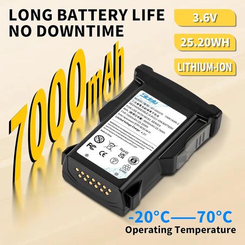 5 عبوات بديلة لبطارية 7000 مللي أمبير BT-000370، لـ Zebra MC93 MC9300 MC9400 MC9401 MC930B MC930P MC93N0-G BT-000370 BT-000371 BTRY-MC93-FRZ-01 BTRY-MC93-STN-01 ماسح الباركود. in Kuwait