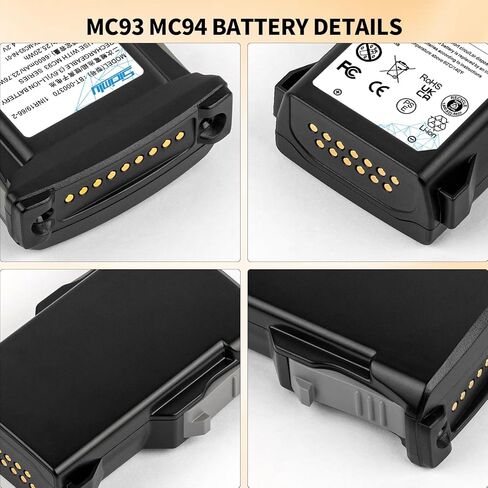 5 عبوات بديلة لبطارية 7000 مللي أمبير BT-000370، لـ Zebra MC93 MC9300 MC9400 MC9401 MC930B MC930P MC93N0-G BT-000370 BT-000371 BTRY-MC93-FRZ-01 BTRY-MC93-STN-01 ماسح الباركود. in Kuwait