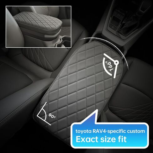 1P لسيارة Toyota RAV4 2019-2026 غطاء وحدة التحكم المركزية للسيارة وسادة مسند الذراع مقاومة للاهتراء من جلد البولي يوريثان مقاوم للماء ومقاوم للبقع 5 سم إسفنجة عالية المرونة تخفف من تعب الذراع تتوافق مع النمط الأصلي للمركبة in Kuwait