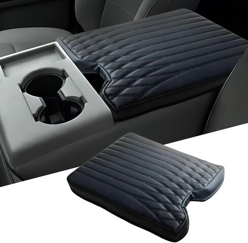 Center Console armrest Cover Compatible with Ford F150 2015-2024 and F250 F350 F450 2017-2024 Leather arm Rest lid Middle Console armrest Cover Accessories(for 40/20/40 Jump Seat Console) in Saudi Arabia