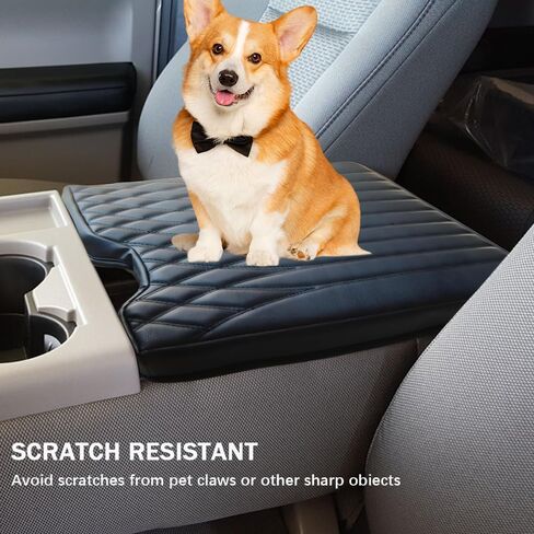 Center Console armrest Cover Compatible with Ford F150 2015-2024 and F250 F350 F450 2017-2024 Leather arm Rest lid Middle Console armrest Cover Accessories(for 40/20/40 Jump Seat Console) in Saudi Arabia