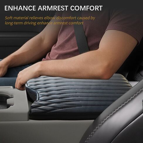 Center Console armrest Cover Compatible with Ford F150 2015-2024 and F250 F350 F450 2017-2024 Leather arm Rest lid Middle Console armrest Cover Accessories(for 40/20/40 Jump Seat Console) in Saudi Arabia