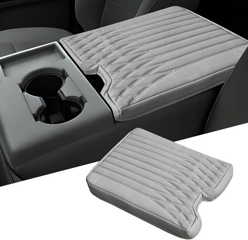 Center Console armrest Cover Compatible with Ford F150 2015-2024 and F250 F350 F450 2017-2024 Leather arm Rest lid Middle Console armrest Cover Accessories(for 40/20/40 Jump Seat Console) in Saudi Arabia