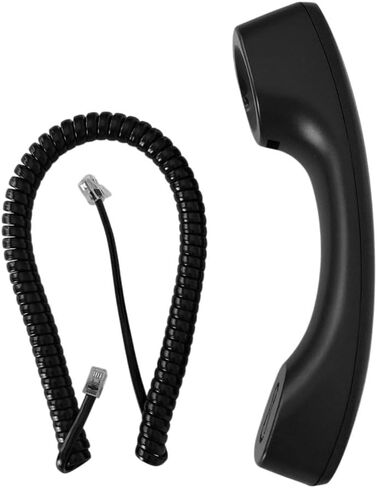 سماعة الهاتف السوداء البديلة لصالة VoIP مع سلك مجعد لهاتف NEC Univerge DT300 DTL/ITL Series Phone 2E 6DE 12D 24D 32D 8LD SL2100 (غير متوافق مع جميع هواتف NEC - انظر أدناه) in Saudi Arabia