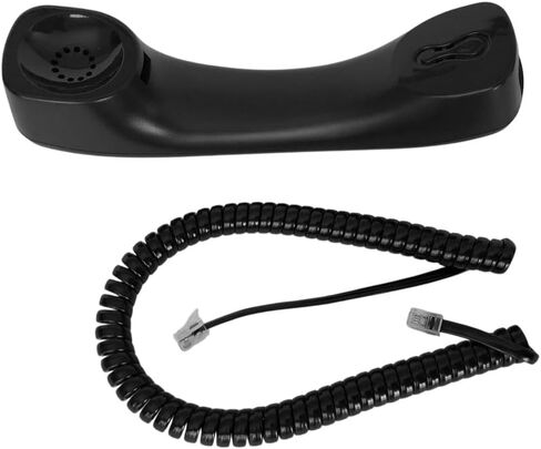 سماعة الهاتف السوداء البديلة لصالة VoIP مع سلك مجعد لهاتف NEC Univerge DT300 DTL/ITL Series Phone 2E 6DE 12D 24D 32D 8LD SL2100 (غير متوافق مع جميع هواتف NEC - انظر أدناه) in Saudi Arabia
