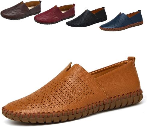 Men's Driving Loafers Leather Casual Slip On Shoes in Saudi Arabia