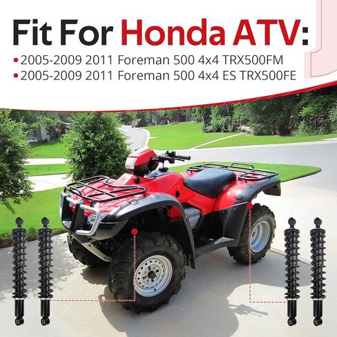 JAVIK 4Pcs Front & Rear Shocks Absorber For Honda Foreman 500 TRX500FM TRX500FE 2005-2009 2011 O.E.M# 52400-HP0-A02 51400-HP0-A02 in Saudi Arabia