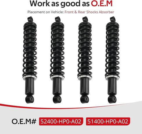 JAVIK 4Pcs Front & Rear Shocks Absorber For Honda Foreman 500 TRX500FM TRX500FE 2005-2009 2011 O.E.M# 52400-HP0-A02 51400-HP0-A02 in Saudi Arabia
