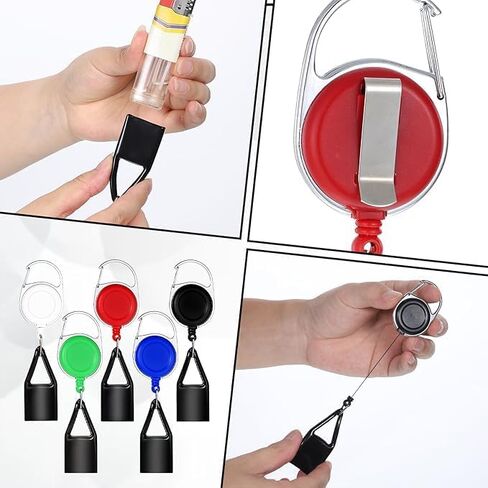 2pcs Retractable Lighter Leash, Lighter Holder Keychain with Clip Retractable Keychain for Fishing Hiking in Saudi Arabia