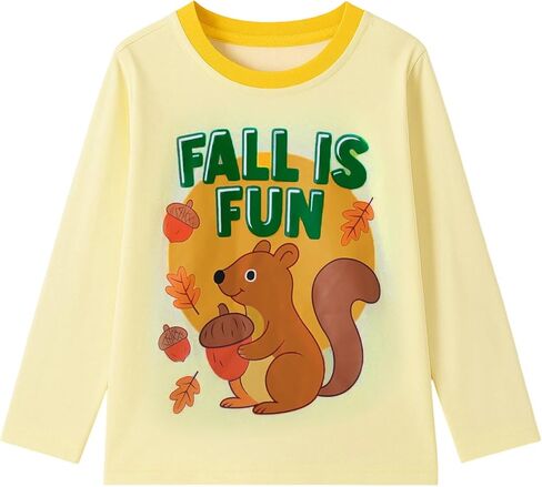 Boys' 3-Piece Long Sleeve T-Shirt Cotton Cartoon Printing Casual Crewneck Tee for Toddler Little Kids Sizes 2-7Y in Saudi Arabia