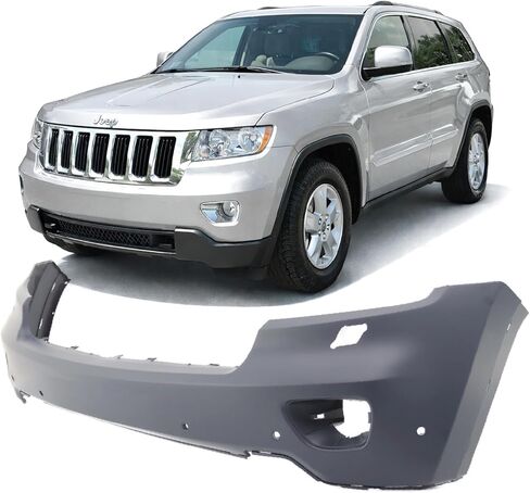 FitParts Compatible With Front Upper Bumper Cover 2011 2012 2013 Jeep Grand Cherokee 11 12 13. New, Primed & Ready for Paint. CH1000980 68078269AB in Saudi Arabia
