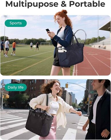 BAGSMART Reusable Grocery Bags, Large Beach Bag, Foldable Tote for Shopping Moving Holiday Travel Packing in Saudi Arabia