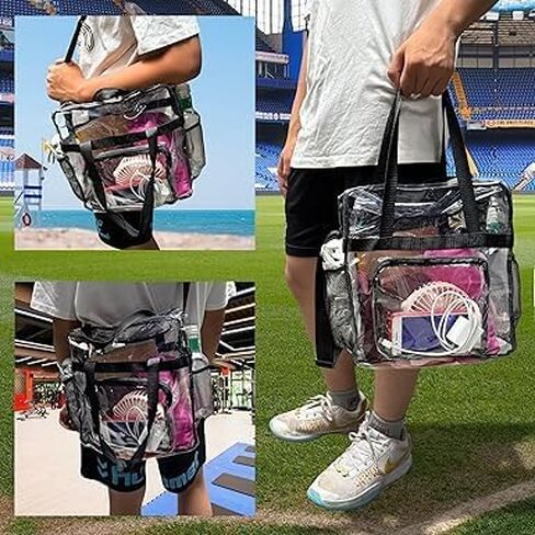 Clear Bag for Stadium Events - Water Proof Crossbody Bag for Women (12x6x12 inch) in Saudi Arabia